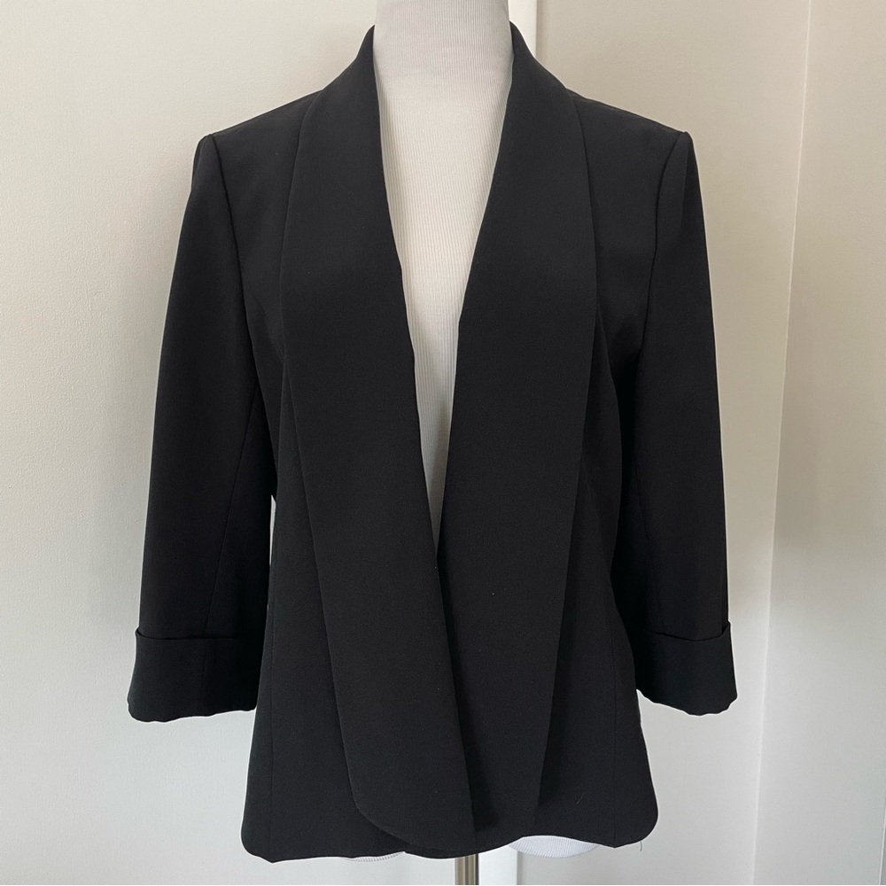 Black Label by Evan-Picone Womens Regular Fit Suit Jacket Black Size 14 - Picture 4 of 13